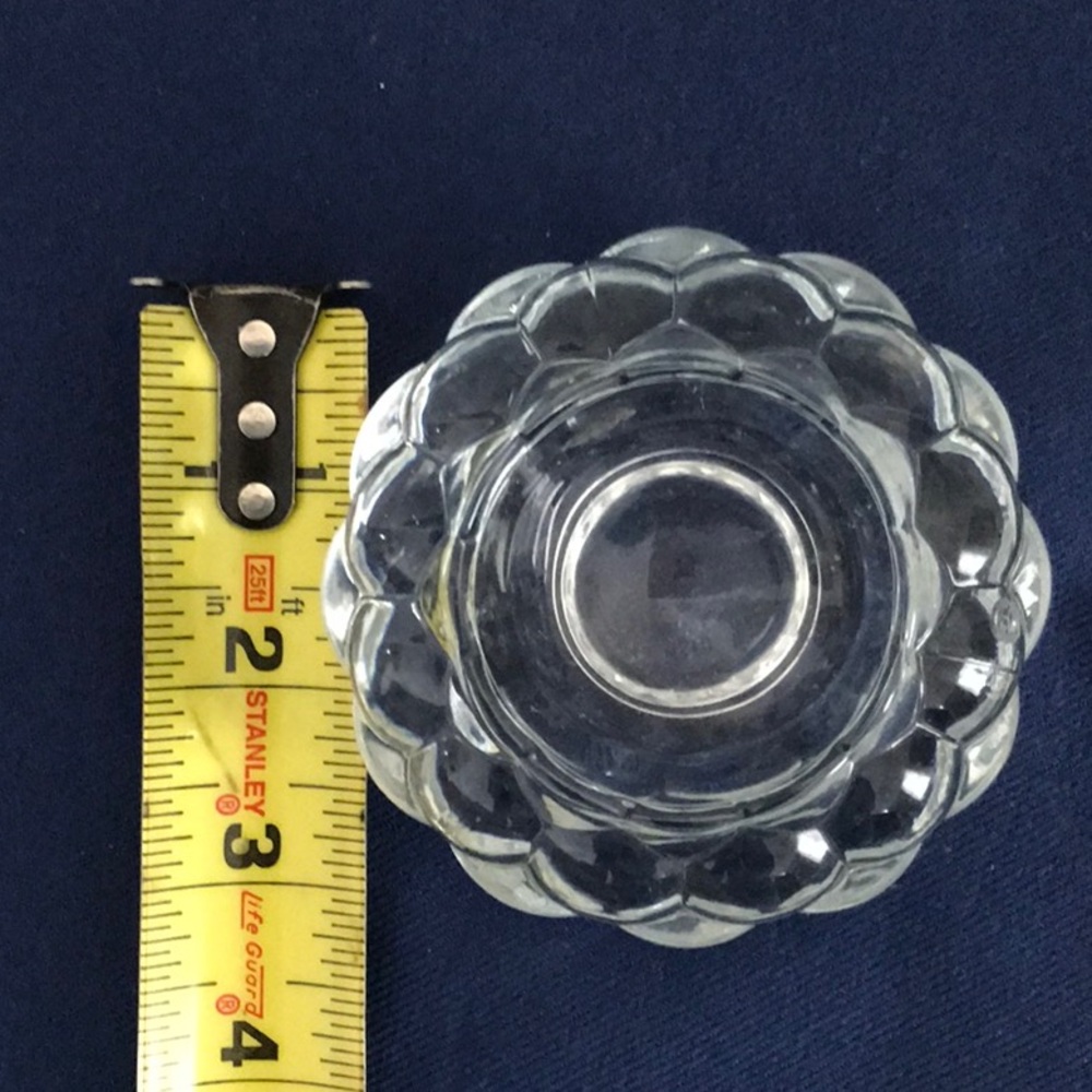 Votive or Tea Light Holder Clear Bubble Glass - Picture 2 of 4